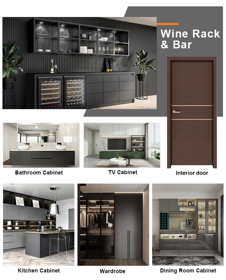 Contemporary Design Style Wood Wine Bar Cabinet for Living Room Furniture Partition