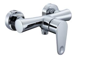 Quality Contemporary Wall Mounted Two Hole Bathroom Faucet , Polished Brass Shower Bracket wholesale