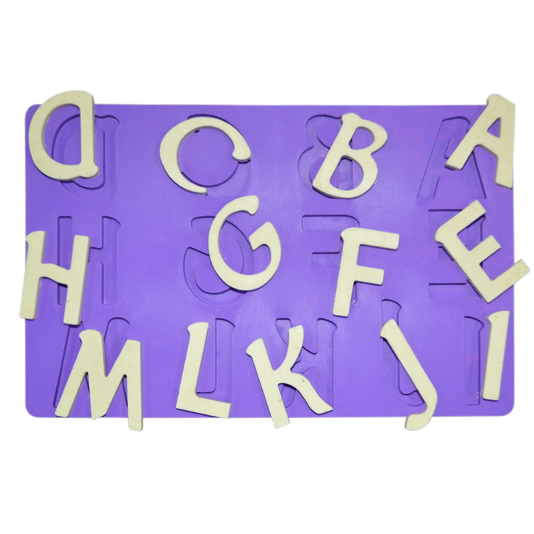 OEM Silicone Letter Cake Molds Fondant English Learning Alphabet Cake Mould
