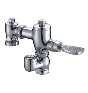 Quality CE Certificate Foot-pedal Timing Control Toilet Flush Valves with Breaker , Chrome Plated wholesale