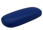Woven Pattern Leather Wrapped Metal Eyeglass Case