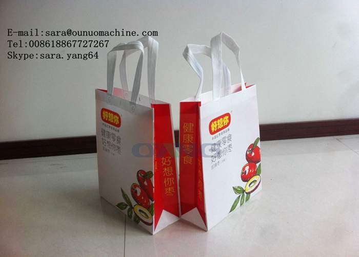 Eco Friendly Gift Bag Non Woven Box Bag Making Machine Computerized