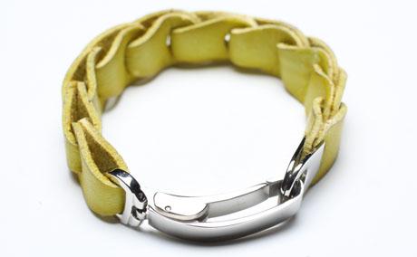 Leather Bracelet, Stainless Steel Clasp, 8 Inches