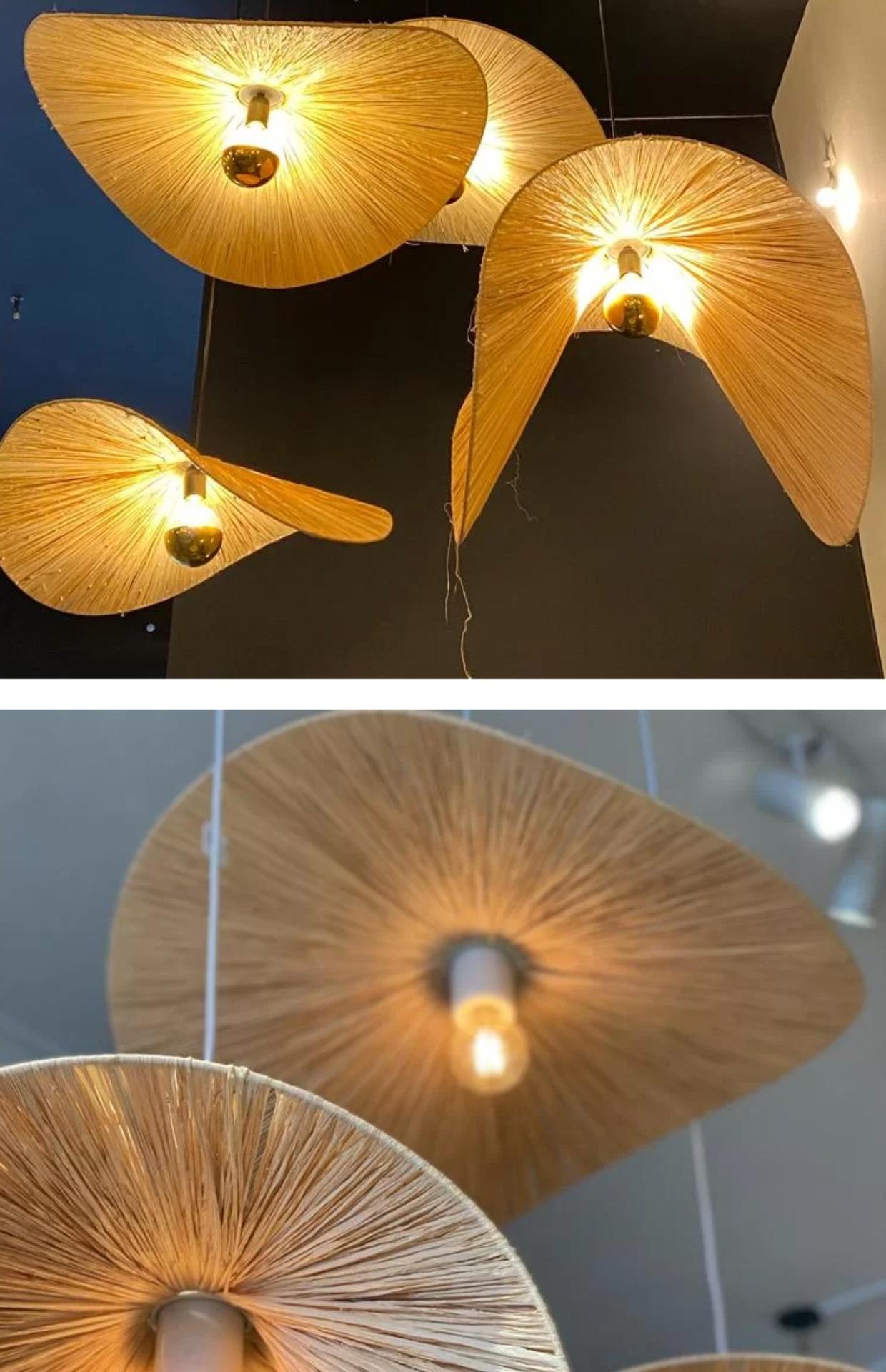 Japanese Chandelier Creative Hand Living Dining Room Woven Bamboo Chandelier(WH-MI-408)
