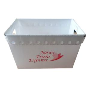 Quality White Polypropylene Corrugated Plastic Mail Totes With Steel Strap wholesale