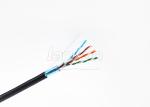 PVC + PE Jacket CAT5E FTP Cable , Waterproof 24AWG 2 Pair Shielded Cable