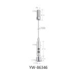 Chrome Plated Ceiling Light Cable Suspension System Brass Material YW86343
