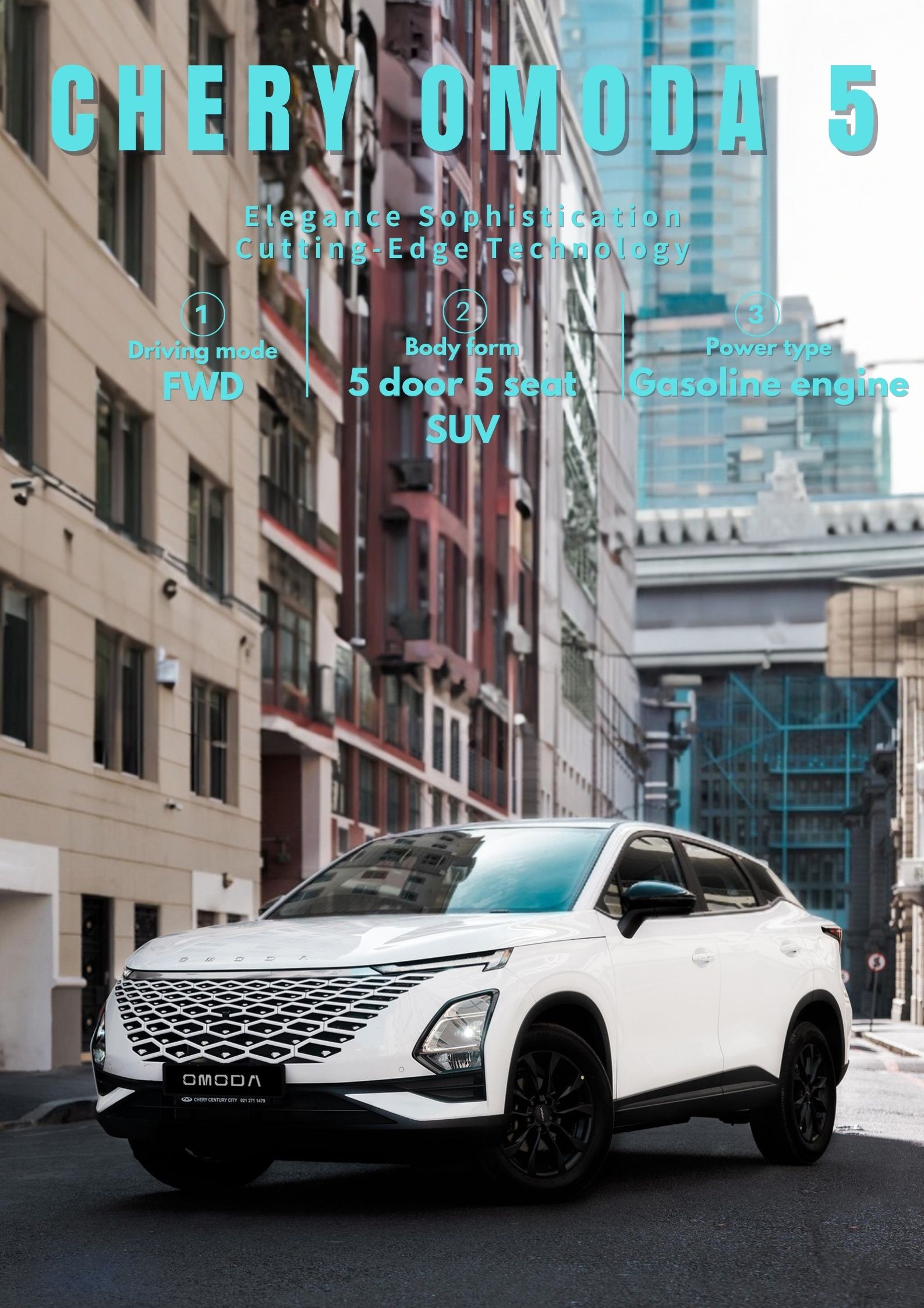 Chery Omoda 5 C5 Gasoline SUV Dark ACC Automatic and Leather Interior