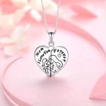 YASVITTI 925 Sterling Silver Mom I Love You Forever Heart Locket Pendant
