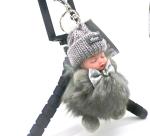 Cute Baby Lint doll Key Chain 10cm 15cm Size for Clothes Bag