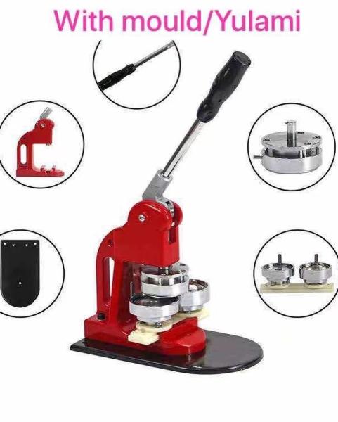 badge machine with round 44 & 58mm mold/moulds