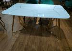 150*90*78cm Wrought Iron Marble Table