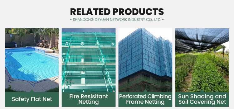 High Rise Construction site scaffolding Mesh Braided Debris Green Safety Net for Buildings