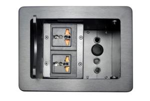 Quality Tabletop Multimedia Conference Table Connection Box Alloy Finishing Panel wholesale