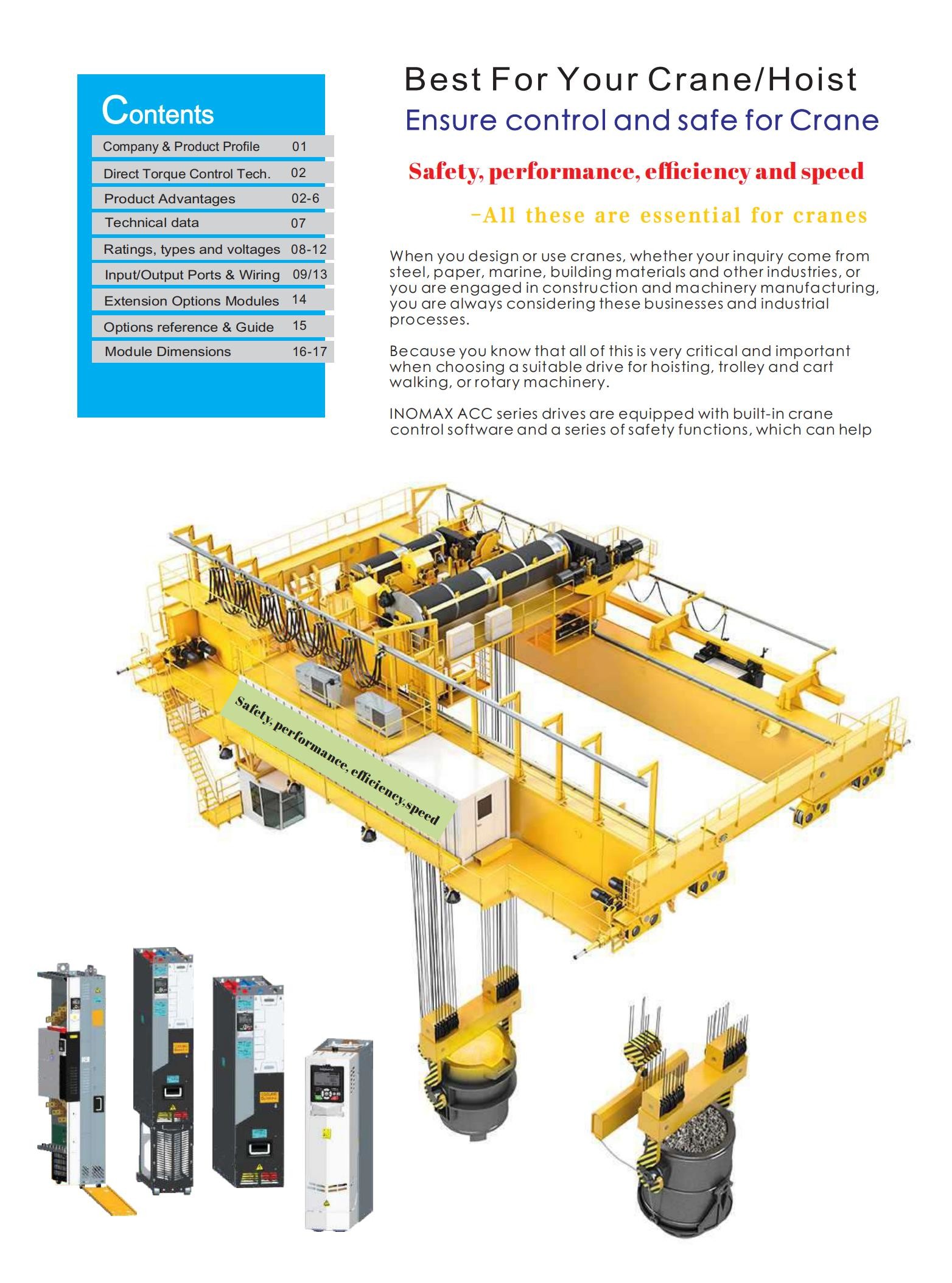 INOMAX ACC Series Adjustable Frequency Drive Tower Crane VFD Frequency Drive