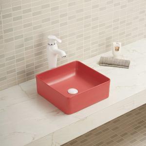 Quality Square Table Top Wash Basin Material Fully Porcelain Farmhouse Bathroom Vessel Sink wholesale