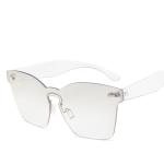UV400 Rimless Square Frame One Piece Lens Band Packaging Women Hot Sale