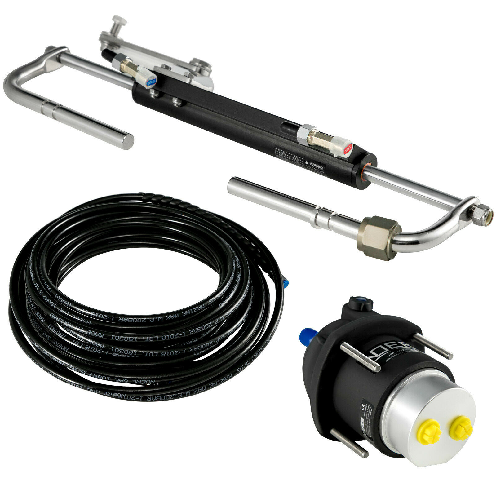 350hp Stainless Steel 8m Mechanical Boat Steering System Outboard Motor Hydraulic Steering Kit