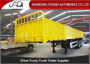 Quality 2 / 3 Axles 40ft Flatbed Side Wall Semi Trailer Fence Height 600mm - 1800mm wholesale