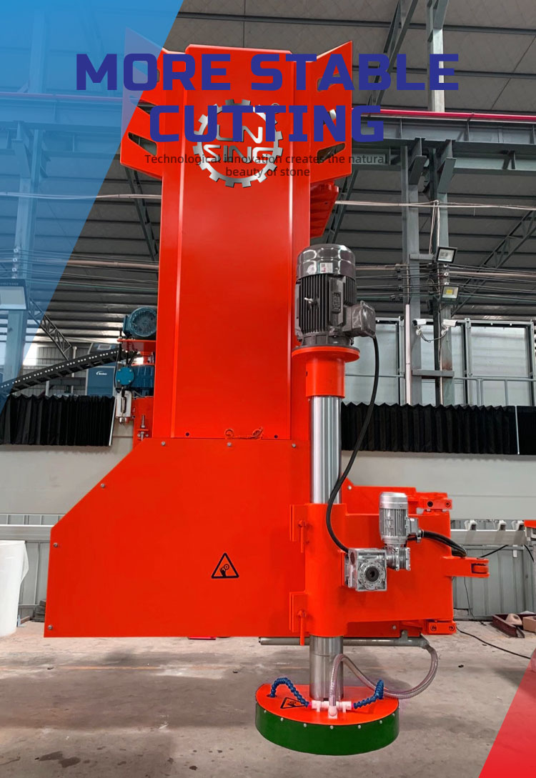 Stone Block Cutter with Horizontal Plus Vertical Bridge Saw and PLC Control System