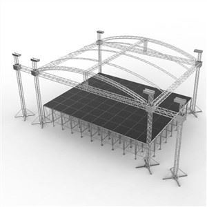290X290mm Concert Curved Aluminum Box Event Stage Lighting Truss System