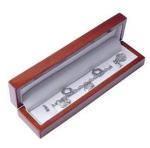 Funky Design Jewelry Wooden Box Custom Logo Printing For Double Rings