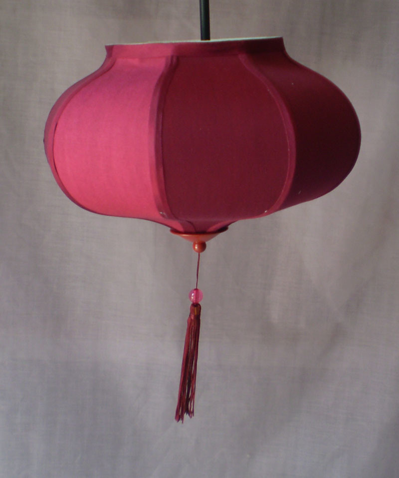 200*350MM Bedside Lamp Shades TC Fabric Chinese Lantern Lampshade Rose Red