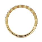 US5-US11 Honeycomb Wedding Band Gold Plated 925 Sterling Silver Ring