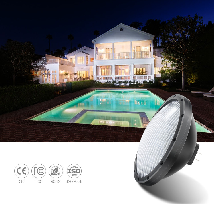 RGB synchronous control 18W GX16D base AC 12V aluminum PAR56 LED pool light
