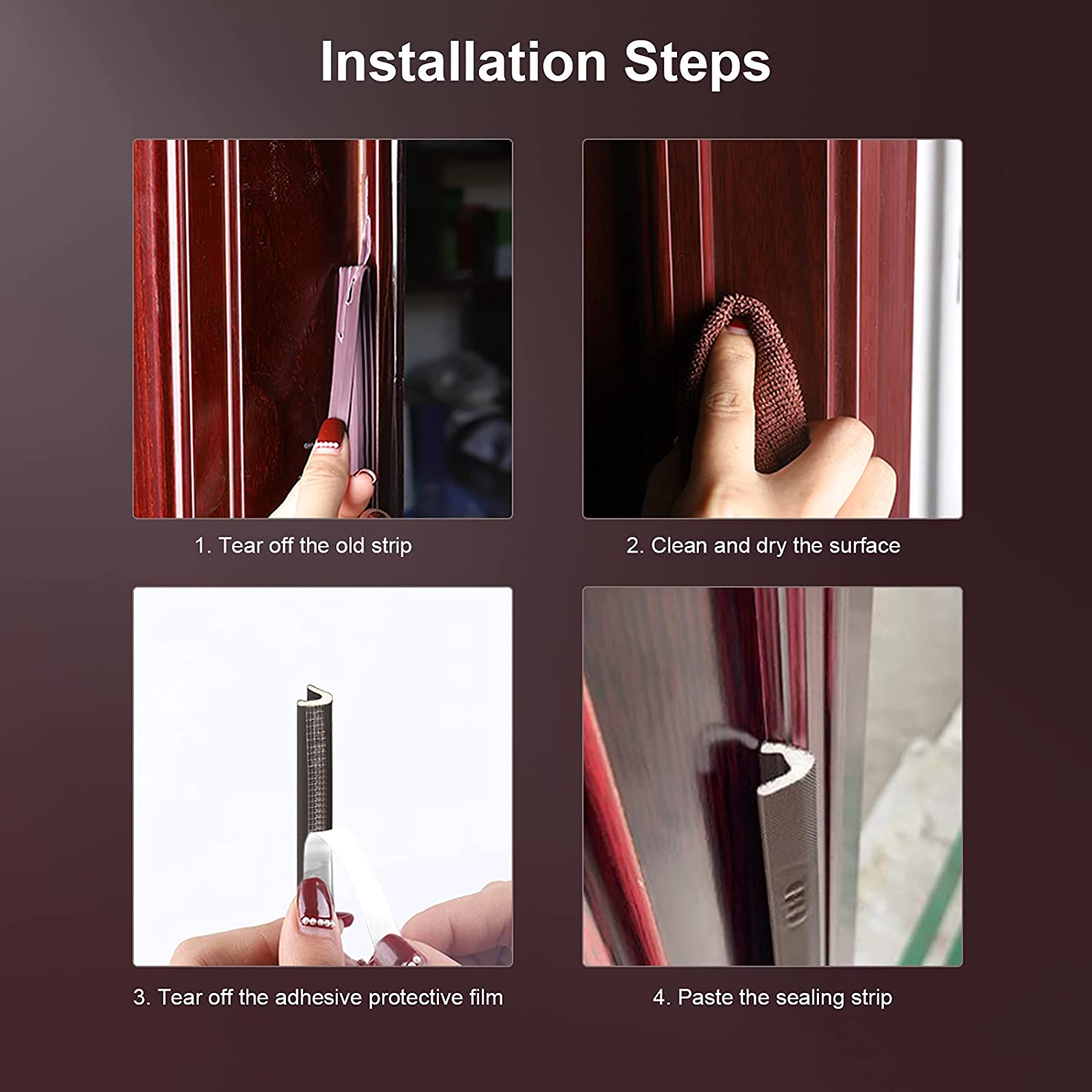 Customer's Request Wooden Door Window Frame Seal Strip with Pu Foam Weatherstrips