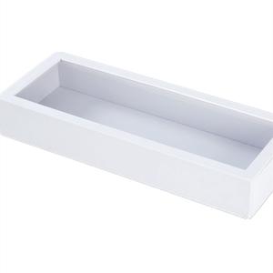 Quality Flip Top PVC Window White Rigid Cardboard Necktie Packaging Box Magnetic Closure wholesale