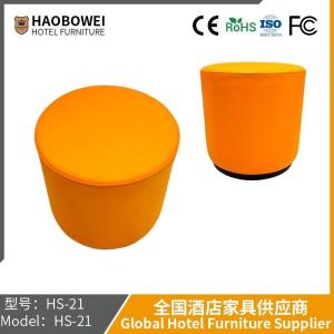 Quality N-Style Living Room Sofa Shoe Leather Stool Adult Dressing Room Coffee Table Small Family Solid Wood Round Stool wholesale