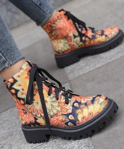 Quality Rubber Sole Women's Leather Boots Black Military Style Boots for Standards wholesale