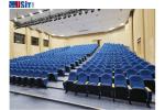 Writing Pad Church Auditorium Chairs 100% Acrylic Fabric Folding Seat Solid Wood