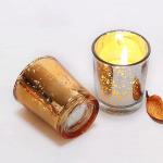 Christmas Tea Light Mercury Glass Votive Candle Holders 82ml Customized Color