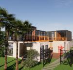 EU 20ft Container Combination Hotel Mobile Wooden House Modern Simple Style