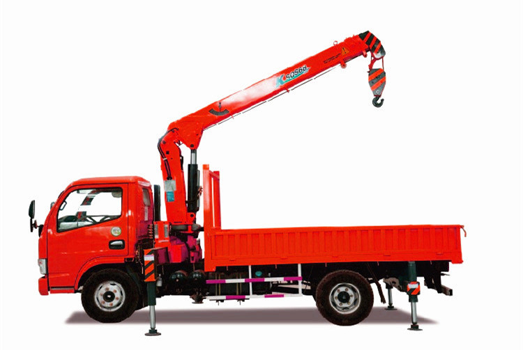 5 Ton Dump Truck With Crane Construction Mobile Hydraulic Boom Crane