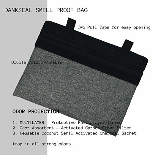 Coconut Shell Activated Charcoal Bags And Five 4X6 Odor Proof Pouch Reuseabl