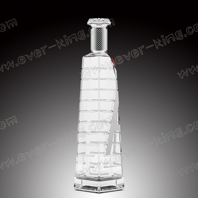 750ml Double Tower Shaped Liquor Glass Bottles