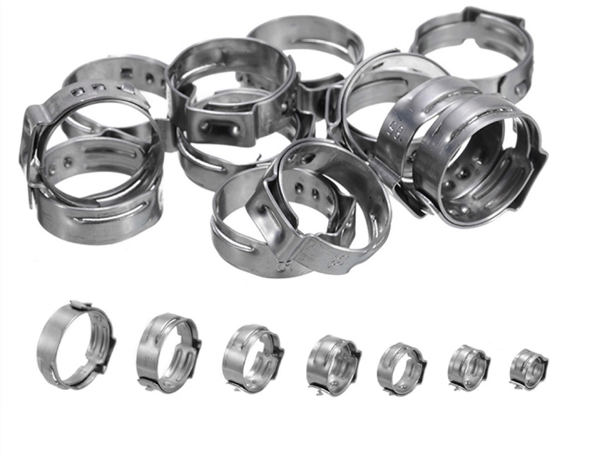 ZINC Finish JIS Standard 5.8-23.5mm Thin Thickness Clip Single Ear Pex Pipe One Ear Hose Cinch Clamp for Hardware Bolts Clamp Type Food Beverage