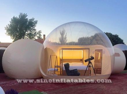 5 Meters Clear Dome Inflatable Bubble Lodge Hotel With Silent Blower Resort