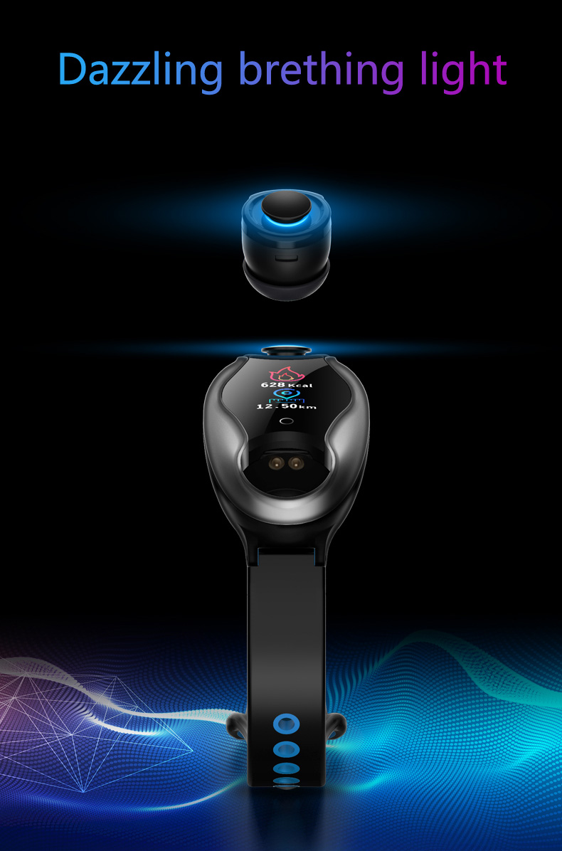Hazel New 2 in 1 TWS Cool Earbuds T90 smart watch With Touch Screen Smartwatch