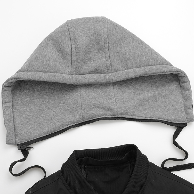 2023 new cross-border hooded detachable single breathable fabric men's baseball jacket