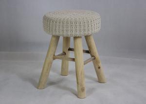 Quality Living Room Woolen Yarn Top BSCI 60KG Leisure Stool wholesale
