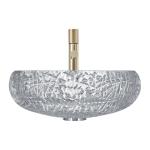 Ball Shaped Clear Glass Sink Bowl Countertop Mounted Home Decoration