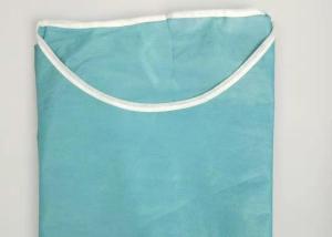 Quality Long Sleeves Disposable Surgical Gown Safety Coveralls Fluid Resistant Green Color wholesale