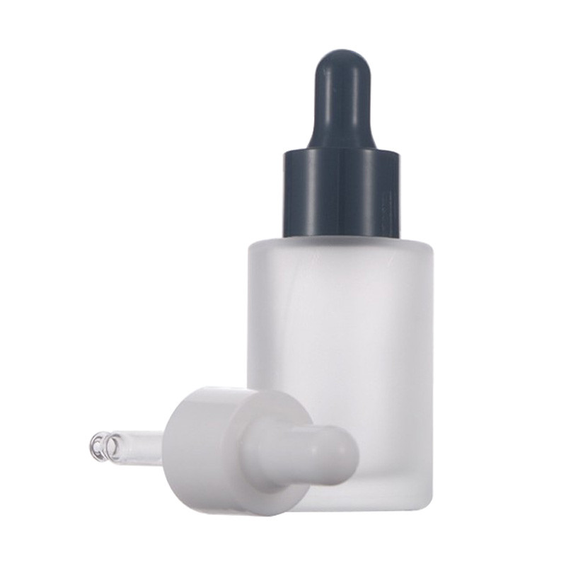 Round Amber Glass Cosmetic Serum Essential Oil Bottle 15ml 30ml 50ml