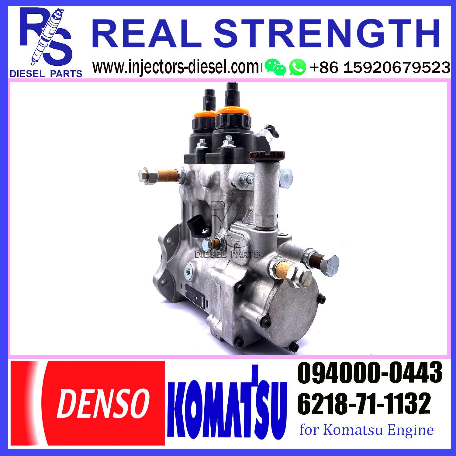 DENSO HP0 pump 6218-71-1132 094000-0443 Diesel Fuel Injection Pump Fits for Komatsu SAA6D140E-3 Engine