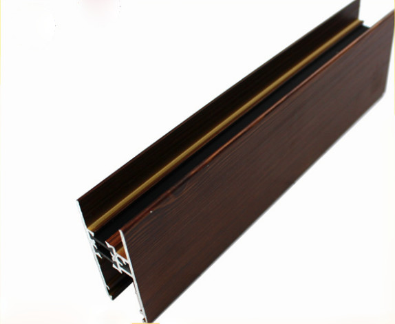 Customized Furniture Aluminium Profiles , Wood Grain Finished T Slot Aluminum Framing