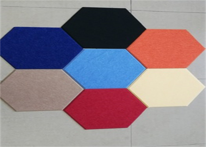 Colorful High Fiber PET Acoustic Panel , 1.22x2.42m Polyester Fiber Panel